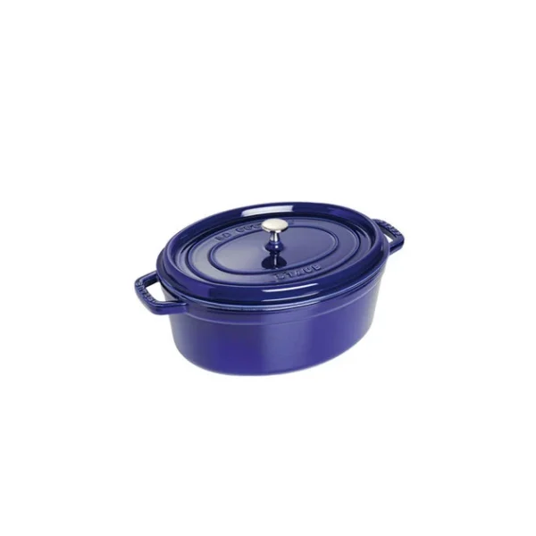 achat pas cher STAUB Cocotte Fonte Ovale 33 Cm Bleu Intense Majolique 6,7 L 1