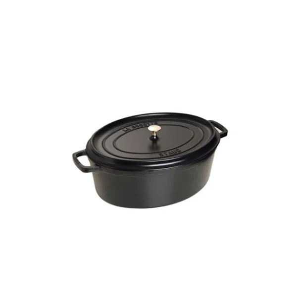 STAUB Cocotte Fonte Ovale 33 Cm Noir Mat 6,7 L Meilleur Service 1