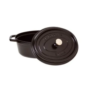 STAUB Cocotte Fonte Ovale 37 Cm Noir Mat 8 L économies garanties 6
