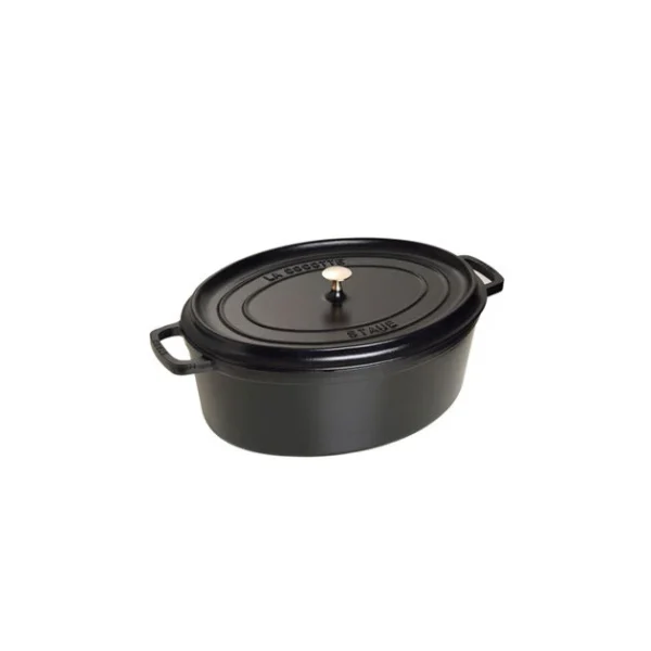 STAUB Cocotte Fonte Ovale 37 Cm Noir Mat 8 L économies garanties 1