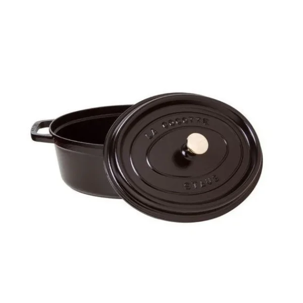 STAUB Cocotte Fonte Ovale 41 Cm Noir Mat 12 L vente pas cher 3