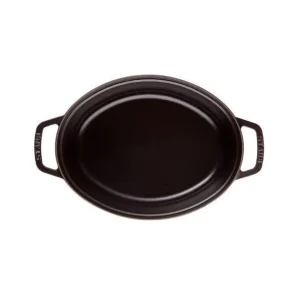 STAUB Cocotte Fonte Ovale 41 Cm Noir Mat 12 L vente pas cher 9