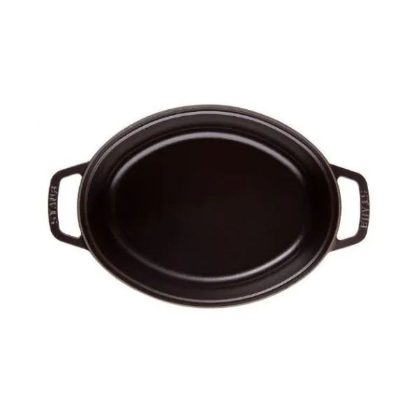 STAUB Cocotte Fonte Ovale 41 Cm Noir Mat 12 L vente pas cher 4