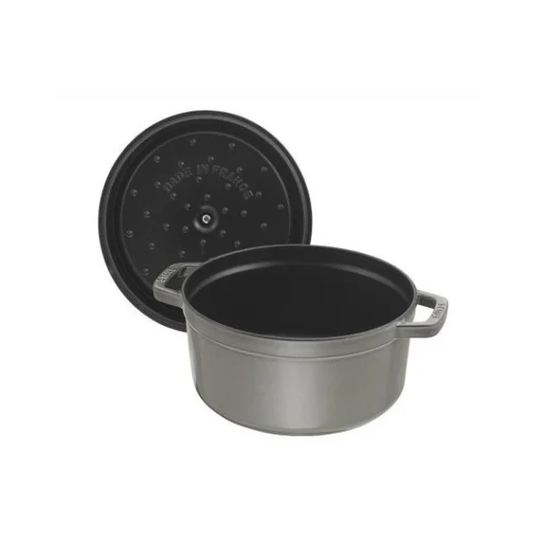 Protections acheteurs STAUB Cocotte Fonte Ronde 12 Cm Gris Graphite 0,4 L 3
