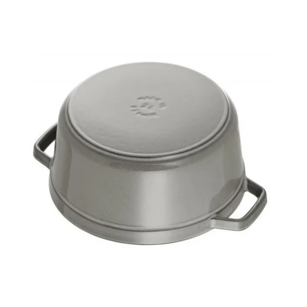 Protections acheteurs STAUB Cocotte Fonte Ronde 12 Cm Gris Graphite 0,4 L 4