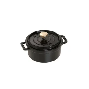 STAUB Cocotte Fonte Ronde 12 Cm Noir Mat 0,4 L pas cher marque 6