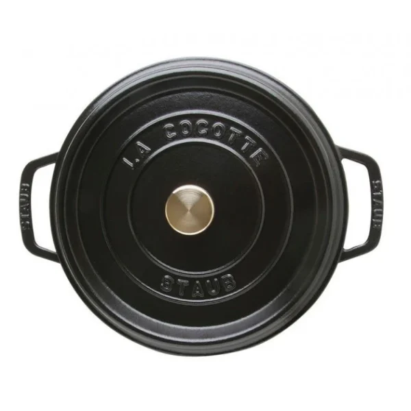 STAUB Cocotte Fonte Ronde 20 Cm Noir Mat 2,2 L Paris 3
