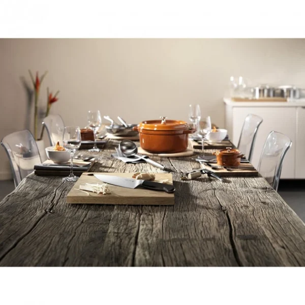 mode pas cher STAUB Cocotte Fonte Ronde 24 Cm Cannelle Majolique 3,8 L 4
