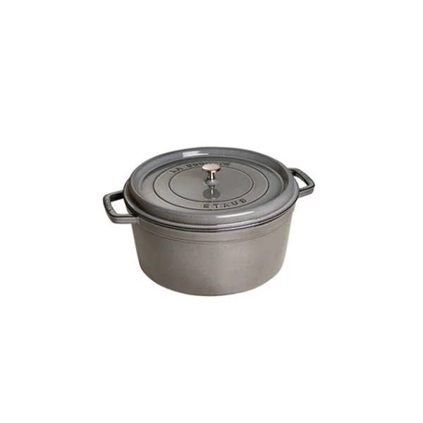 STAUB Cocotte Fonte Ronde 24 Cm Gris Graphite 3,8 L magasin en ligne france 1