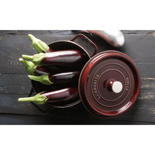 STAUB Cocotte Fonte Ronde 26 Cm Grenadine Majolique 5,2 L meilleur service 3