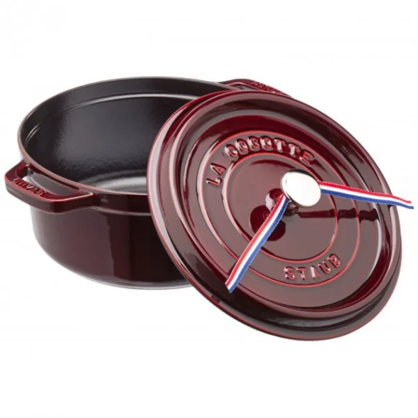 STAUB Cocotte Fonte Ronde 26 Cm Grenadine Majolique 5,2 L meilleur service 4