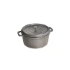 authentiques STAUB Cocotte Fonte Ronde 26 Cm Gris Graphite 5,2 L 8