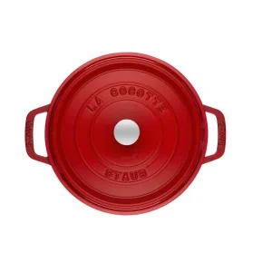 STAUB Cocotte Fonte Ronde 26 Cm Rouge Cerise 5,2 L Meilleur Prix Garanti 8