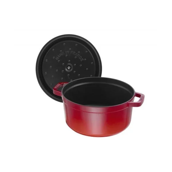 STAUB Cocotte Fonte Ronde 26 Cm Rouge Cerise 5,2 L Meilleur Prix Garanti 5