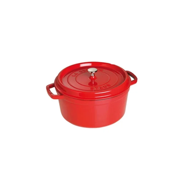 STAUB Cocotte Fonte Ronde 26 Cm Rouge Cerise 5,2 L Meilleur Prix Garanti 1