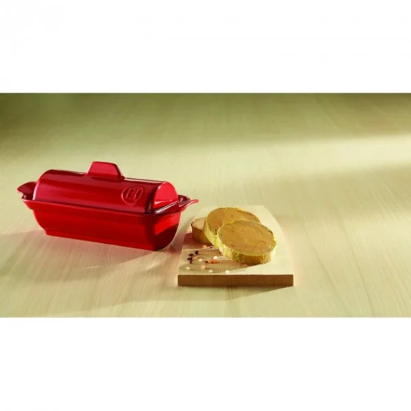 grande promotion Terrine à Foie Gras Façon Médaillon 0,6L Emile Henry – Couleur Grand Cru 4