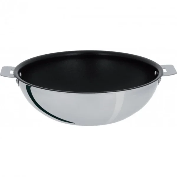 Wok Casteline Ø 28 Cm Manche Amovible Anti-Adhésif Inox Cristel achat pas cher 1